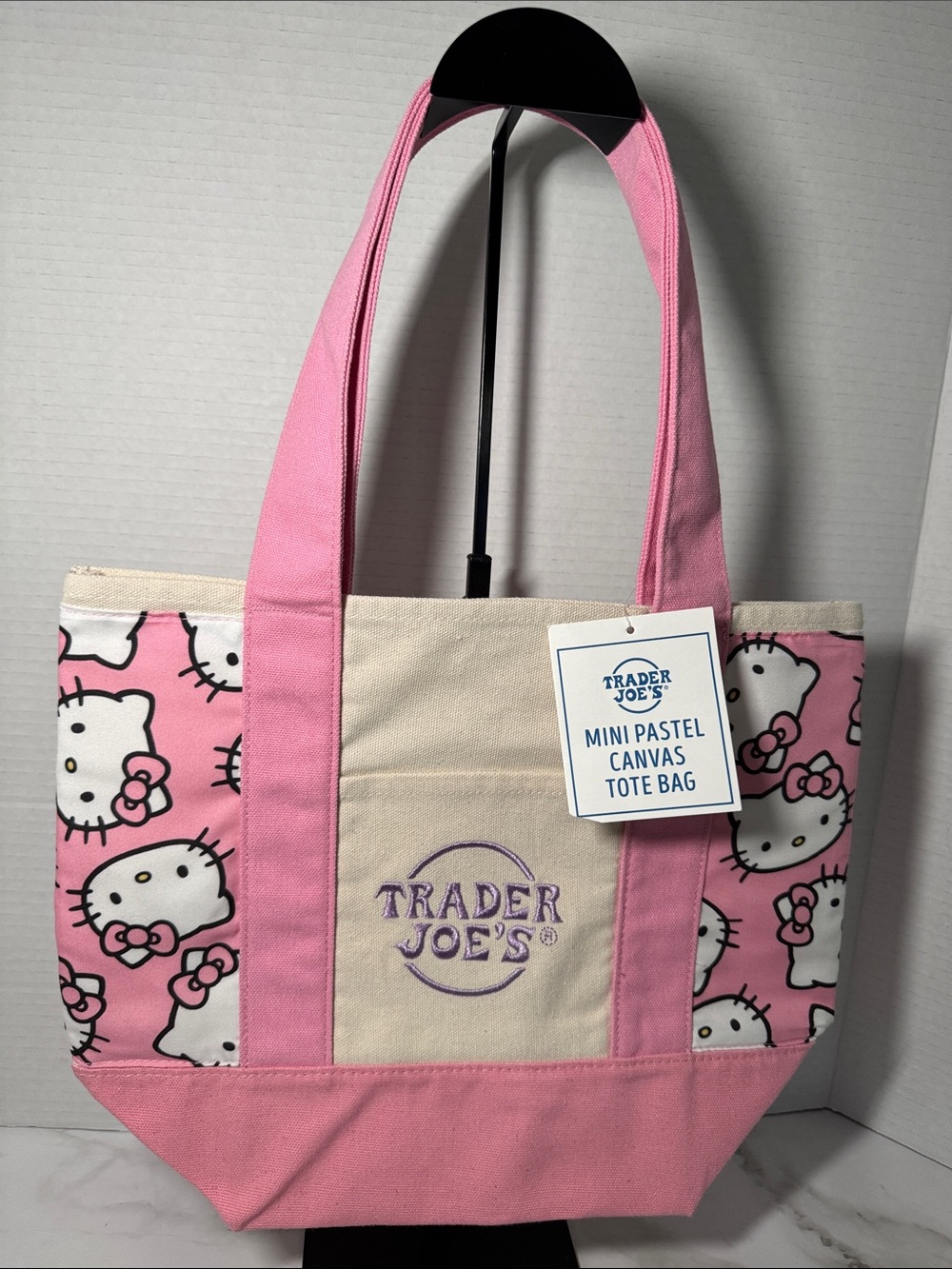 Custom Trader Joe Mini Tote - Pink, Hello Kitty, NWT